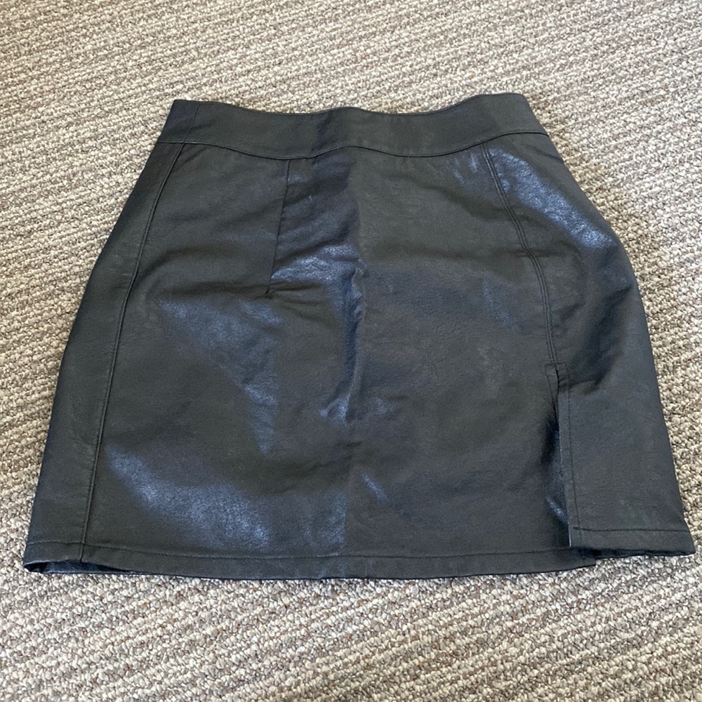 black leather skirt from princess polly